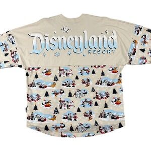 Disney Parks Spirit Jersey Unisex L Beige Mickey Mouse Holiday Disneyland Resort